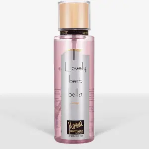 MEMWA BODY MIST WOMEN LOVELY BEST BELLA 250ML- lu'v h - معطر الجسم لافي بيل